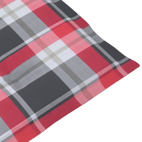 PODUSZKA NA LEŻAK CZERWONA KRATA (75+105)X50X3CM