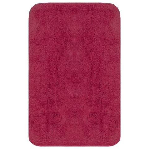 3-CZĘŚCIOWY ZESTAW MAT ŁAZIENKOWYCH TKANINA FUKSJA