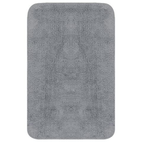 3-CZĘŚCIOWY ZESTAW MAT ŁAZIENKOWYCH TKANINA SZARY