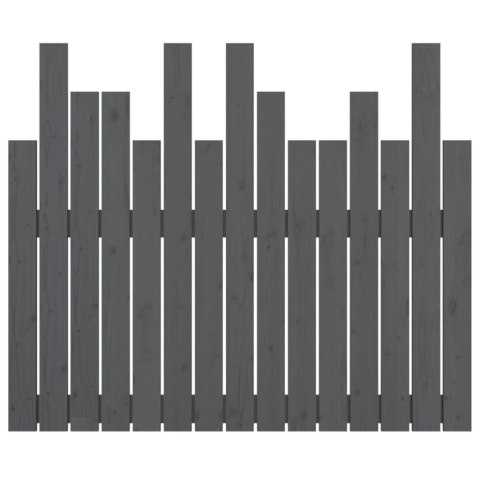 WEZGŁOWIE ŁÓŻKA SZARE 95,5X3X80CM DREWNO SOSNOWE