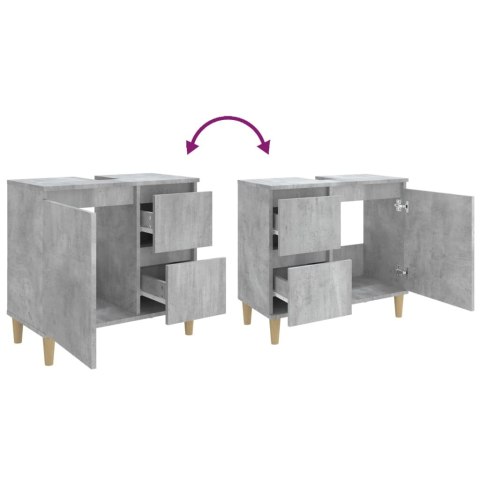 SZAFKA ŁAZIENKOWA SZAROŚĆ BETONU 65X33X60CM