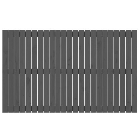 WEZGŁOWIE ŁÓŻKA SZARE 147X3X90CM DREWNO SOSNOWE