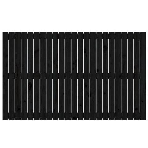 WEZGŁOWIE ŁÓŻKA CZARNE 147X3X90CM DREWNO SOSNOWE