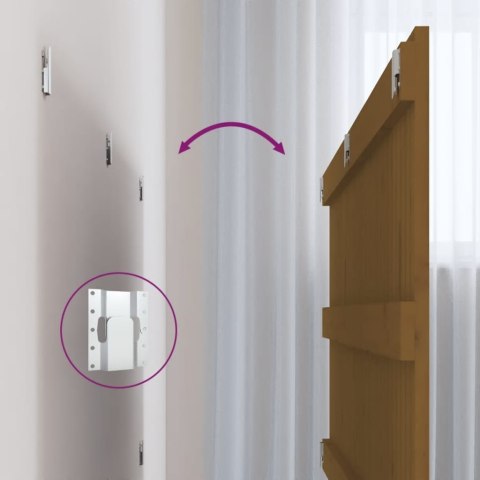 WEZGŁOWIE ŁÓŻKA MIODOWY BRĄZ 204X3X90CM DREWNO SOSNOWE