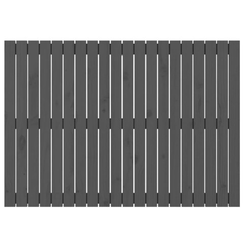 WEZGŁOWIE ŁÓŻKA SZARE 127,5X3X90CM DREWNO SOSNOWE