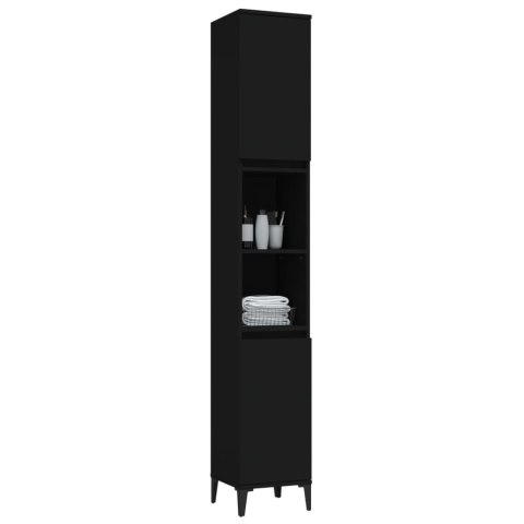 SZAFKA ŁAZIENKOWA CZARNA 30X30X190CM