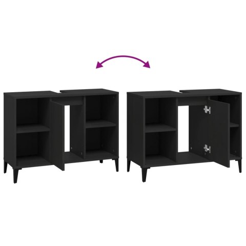 SZAFKA POD UMYWALKĘ CZARNA 80X33X60CM