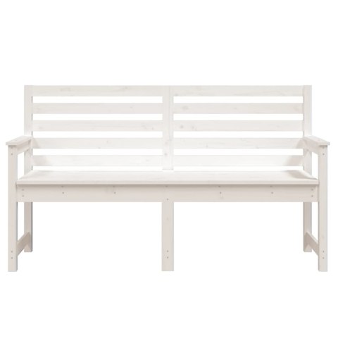 ŁAWKA OGRODOWA BIAŁA 159,5X48X91,5CM DREWNO SOSNOWE