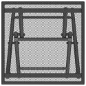 SKŁADANY STOLIK OGRODOWY ANTRACYTOWY 38X38X38CM STAL