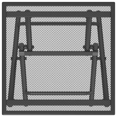 SKŁADANY STOLIK OGRODOWY ANTRACYTOWY 38X38X38CM STAL