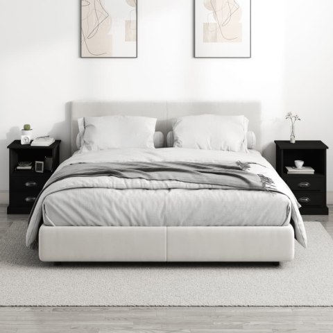 SZAFKI NOCNE 2 SZT CZARNE 43X36X60CM