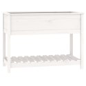 DONICA Z PÓŁKĄ BIAŁA 111,5X54X81CM DREWNO SOSNOWE