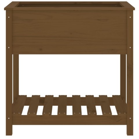 DONICA Z PÓŁKĄ MIODOWY BRĄZ 82,5X54X81CM DREWNO SOSNOWE