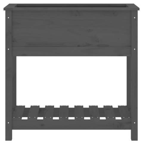 DONICA Z PÓŁKĄ SZARA 82,5X34,5X81CM DREWNO SOSNOWE