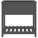 DONICA Z PÓŁKĄ SZARA 82,5X54X81CM DREWNO SOSNOWE
