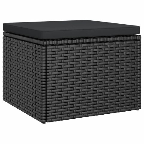 3-OS. SOFA OGRODOWA Z DASZKIEM I PODNÓŻKIEM POLIRATTAN CZARNA