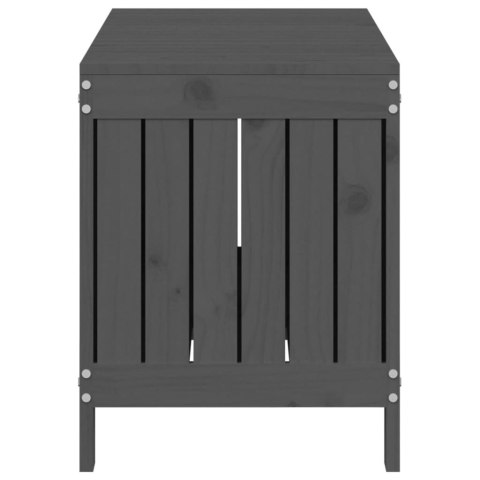 SKRZYNIA OGRODOWA SZARA 108X42,5X54CM DREWNO SOSNOWE