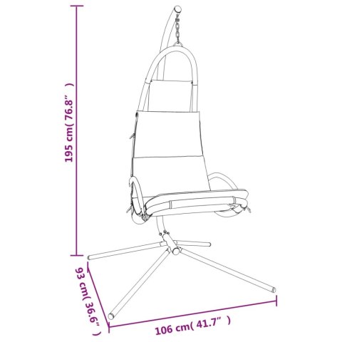 HUŚTAWKA OGRODOWA LEŻAK FOTEL WISZĄCY BUJANY
