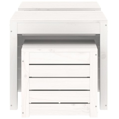 3-CZ. ZESTAW SKRZYŃ OGRODOWYCH BIAŁY DREWNO SOSNOWE