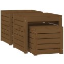 3-CZ. ZESTAW SKRZYŃ OGRODOWYCH MIODOWY BRĄZ DREWNO SOSNOWE
