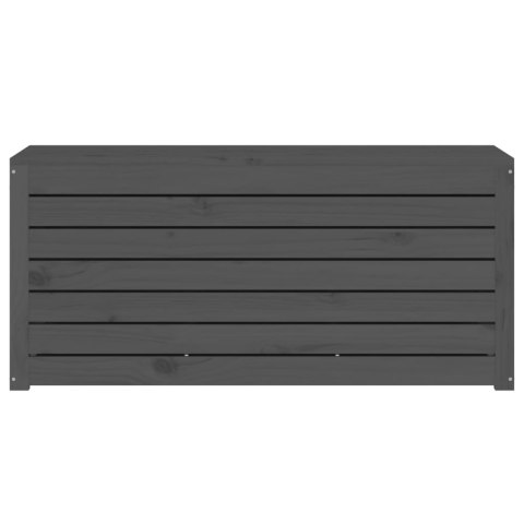 SKRZYNIA OGRODOWA SZARA 101X50,5X46,5CM DREWNO SOSNOWE