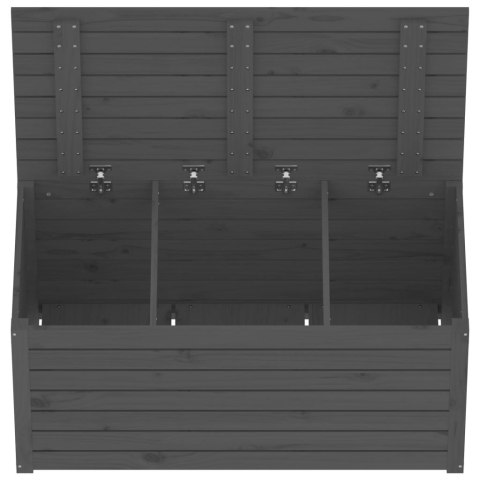 SKRZYNIA OGRODOWA SZARA 101X50,5X46,5CM DREWNO SOSNOWE