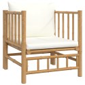 SOFA OGRODOWA KREMOWE PODUSZKI BAMBUS