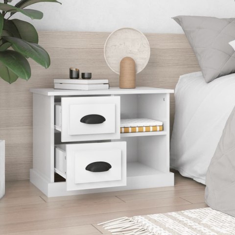 SZAFKA NOCNA BIAŁA POŁYSK 60X35,5X45CM