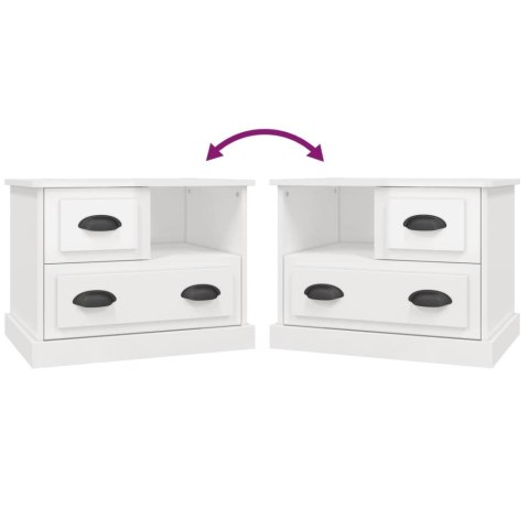 SZAFKA NOCNA BIAŁA POŁYSK 60X39X45CM