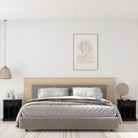 SZAFKI NOCNE 2 SZT CZARNE 43X36X50CM