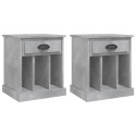 SZAFKI NOCNE 2 SZT SZAROŚĆ BETONU 43X36X50CM