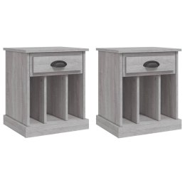 SZAFKI NOCNE 2 SZT SZARY DĄB SONOMA 43X36X50CM