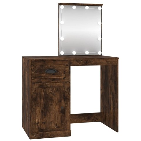 TOALETKA Z LED PRZYDYMIONY DĄB 90X50X132,5CM