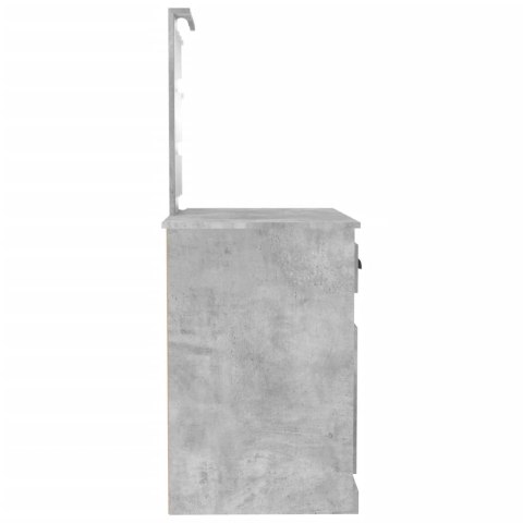 TOALETKA Z LED SZAROŚĆ BETONU 90X50X132,5CM