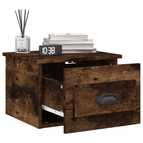 WISZĄCA SZAFKA NOCNA PRZYDYMIONY DĄB 41,5X36X28CM