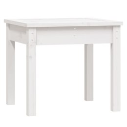 ŁAWKA OGRODOWA BIAŁA 50X44X45CM DREWNO SOSNOWE