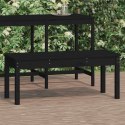 ŁAWKA OGRODOWA CZARNA 109X44X45CM DREWNO SOSNOWE