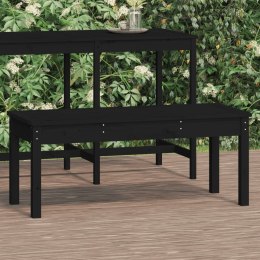 ŁAWKA OGRODOWA CZARNA 109X44X45CM DREWNO SOSNOWE