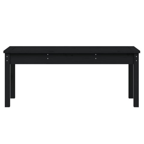 ŁAWKA OGRODOWA CZARNA 109X44X45CM DREWNO SOSNOWE