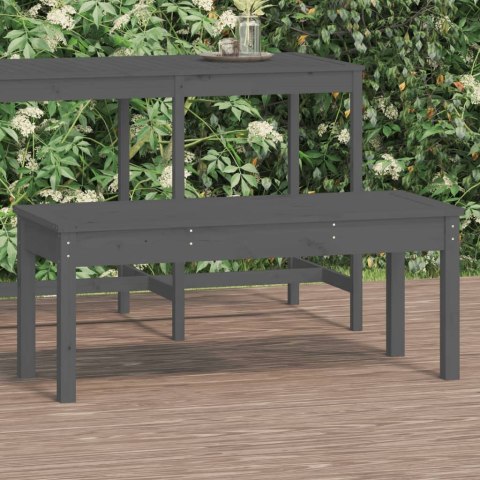 ŁAWKA OGRODOWA SZARA 109X44X45CM DREWNO SOSNOWE