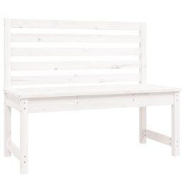 ŁAWKA OGRODOWA BIAŁA 109CM DREWNO SOSNOWE