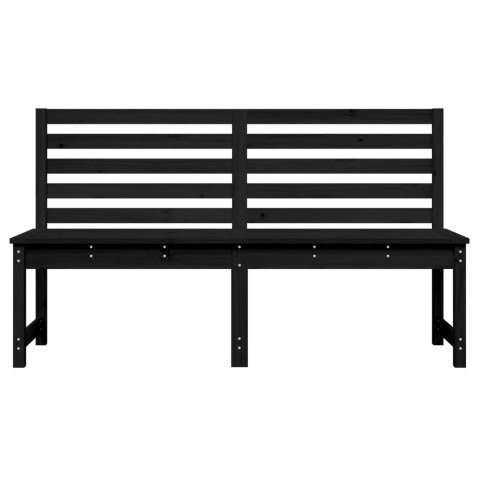 ŁAWKA OGRODOWA CZARNA 157,5CM DREWNO SOSNOWE