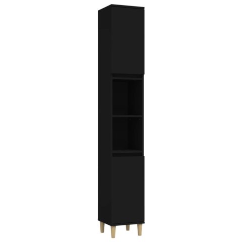 SZAFKA ŁAZIENKOWA CZARNA 30X30X190CM