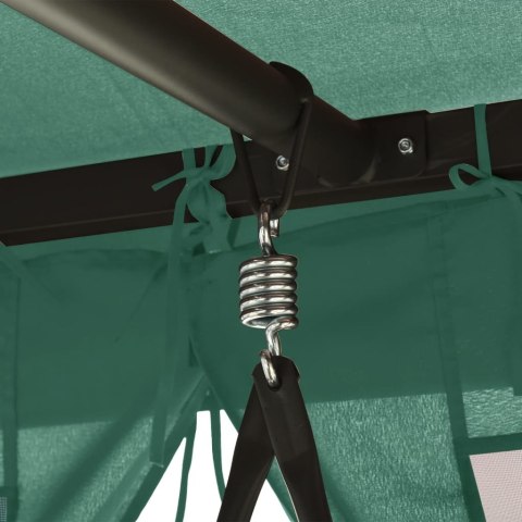 ALTANKA OGRODOWA Z ROZKŁADANĄ HUŚTAWKĄ ZIELONA TKANINA I STAL