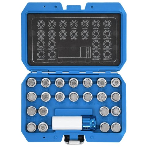 ZESTAW 23 NASADEK VAG DO ŚRUB ZABEZPIECZAJĄCYCH FELGI