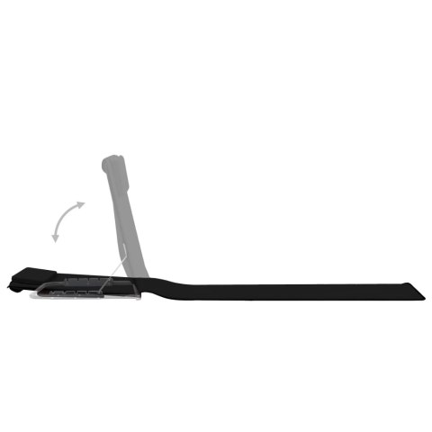 SKŁADANE MATY PLAŻOWE 2 SZT STAL I TKANINA CZARNE