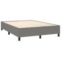 ŁÓŻKO KONTYNENTALNE Z MATERACEM 140X200CM CIEMNOSZARA TKANINA