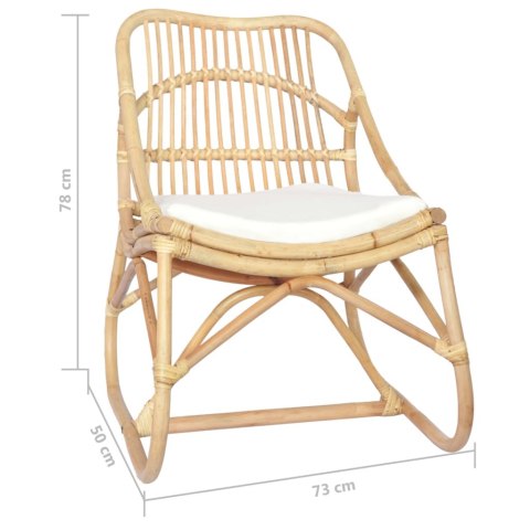 KRZESŁO RATTANOWE LNIANA PODUSZKA