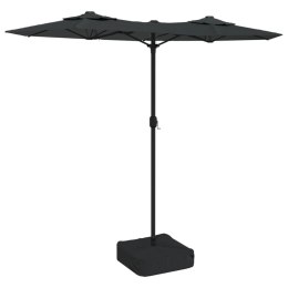 PARASOL OGRODOWY PODWÓJNY Z LED ANTRACYTOWY 316X240CM