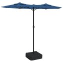 PARASOL OGRODOWY PODWÓJNY Z LED LAZUROWY 316X240CM